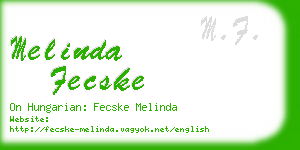 melinda fecske business card